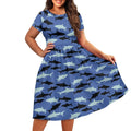 Robes d'été mi-longues pour femmes, grandes tailles, col bénitier, robe thé, tenues d'automne, élégantes et décontractées, XS-4X