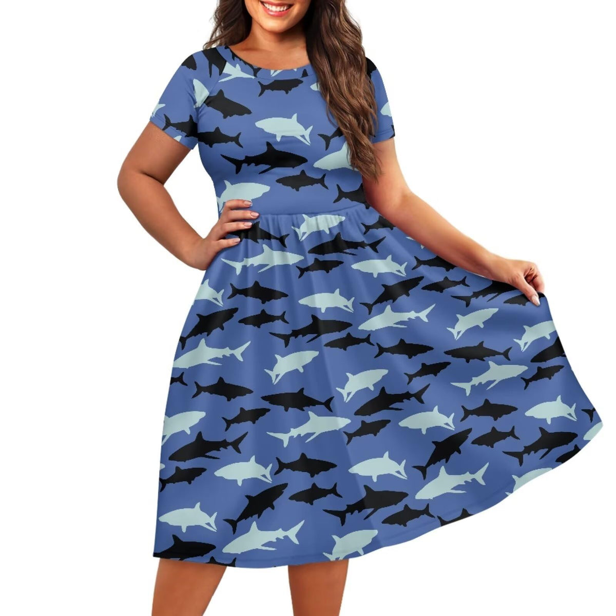 Robes d'été mi-longues pour femmes, grandes tailles, col bénitier, robe thé, tenues d'automne, élégantes et décontractées, XS-4X